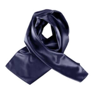 LENÇO PESCOÇO ACETINADO 140X25cm AZUL ESCURO K861